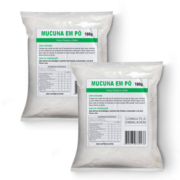 Mu cuna em pó 100g kit 2 unidades