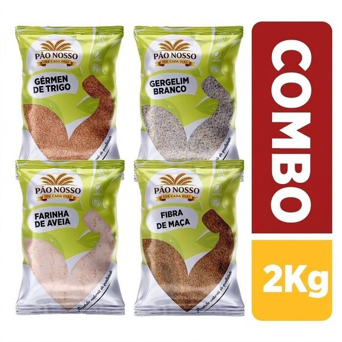 Fibra da Maçã, Farinha de Aveia, Gergelim, Germen de Trigo — Doutor Vida Natural