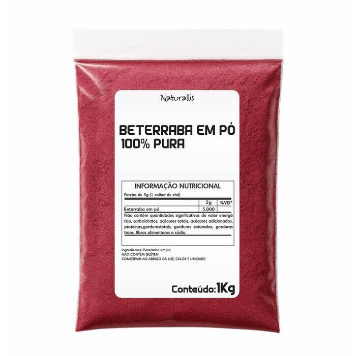 Beterraba em pó 100% Pura 1kg — Doutor Vida Natural