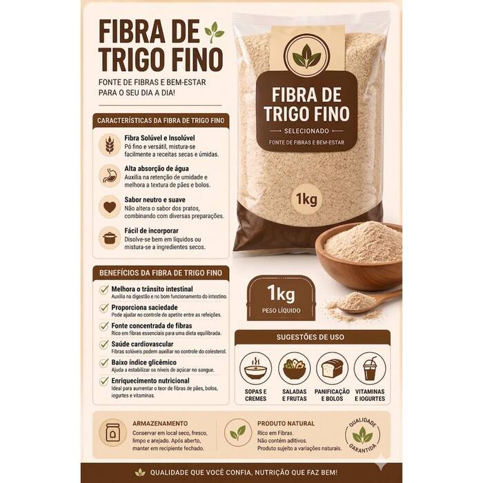 Fibra de Trigo Fino 1Kg