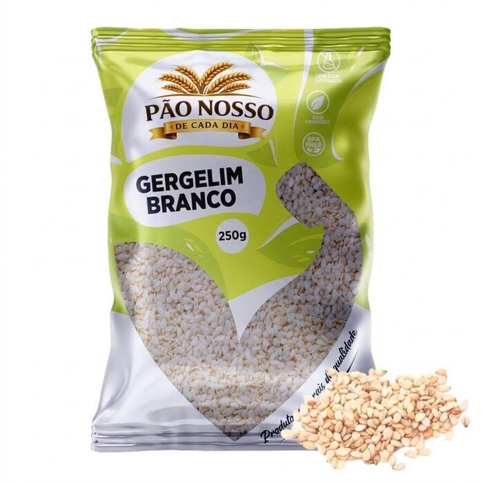 Gergelim Branco Despeliculado 250g - P&P — Doutor Vida Natural
