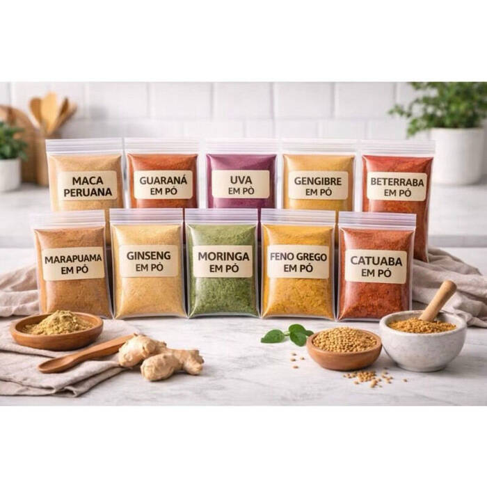 kit 10 produtos pré treino nat- qualidade premium