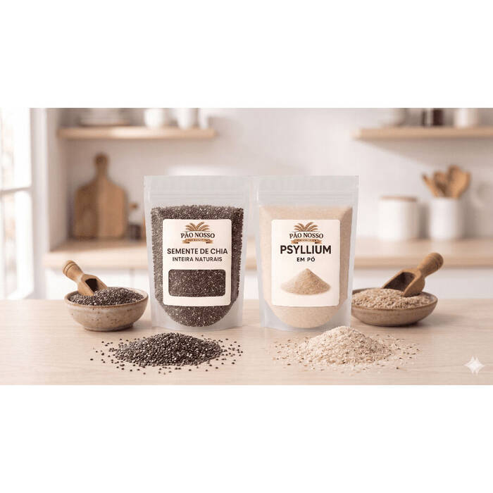 Chia Linhaça e Psyllium 750g – Mix de Fibras Naturais Premium
