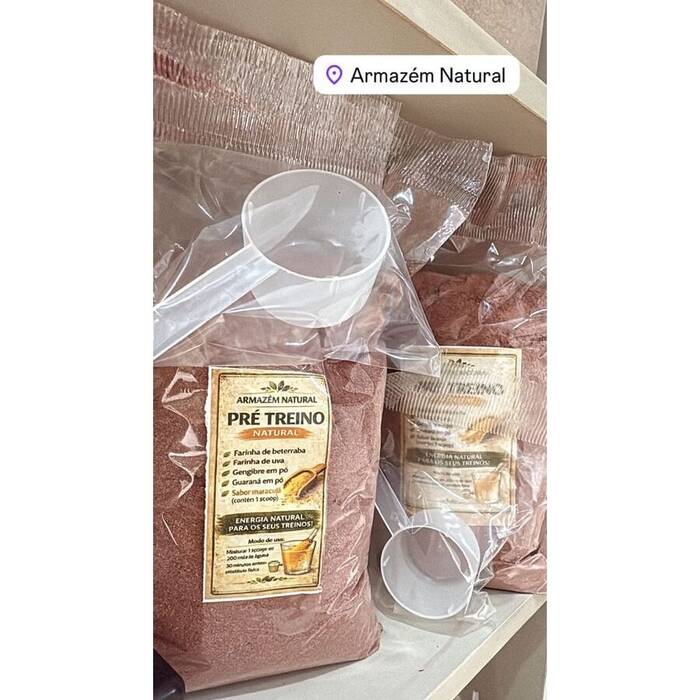 Pré Treino Natural Com Sabor Sem Açucar + Brinde (1 scoop) (beterraba,guarana,uva e gengibre